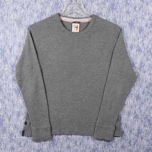 Relwen Sweatshirt Mens Medium Gray Pullover Long Sleeve Knit Crew Neck Cotton